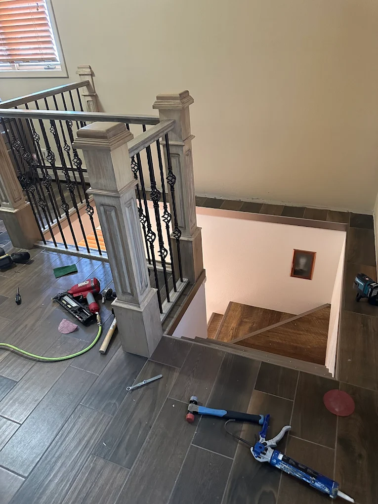 Hardwood flooring and stair install in Miles City MT